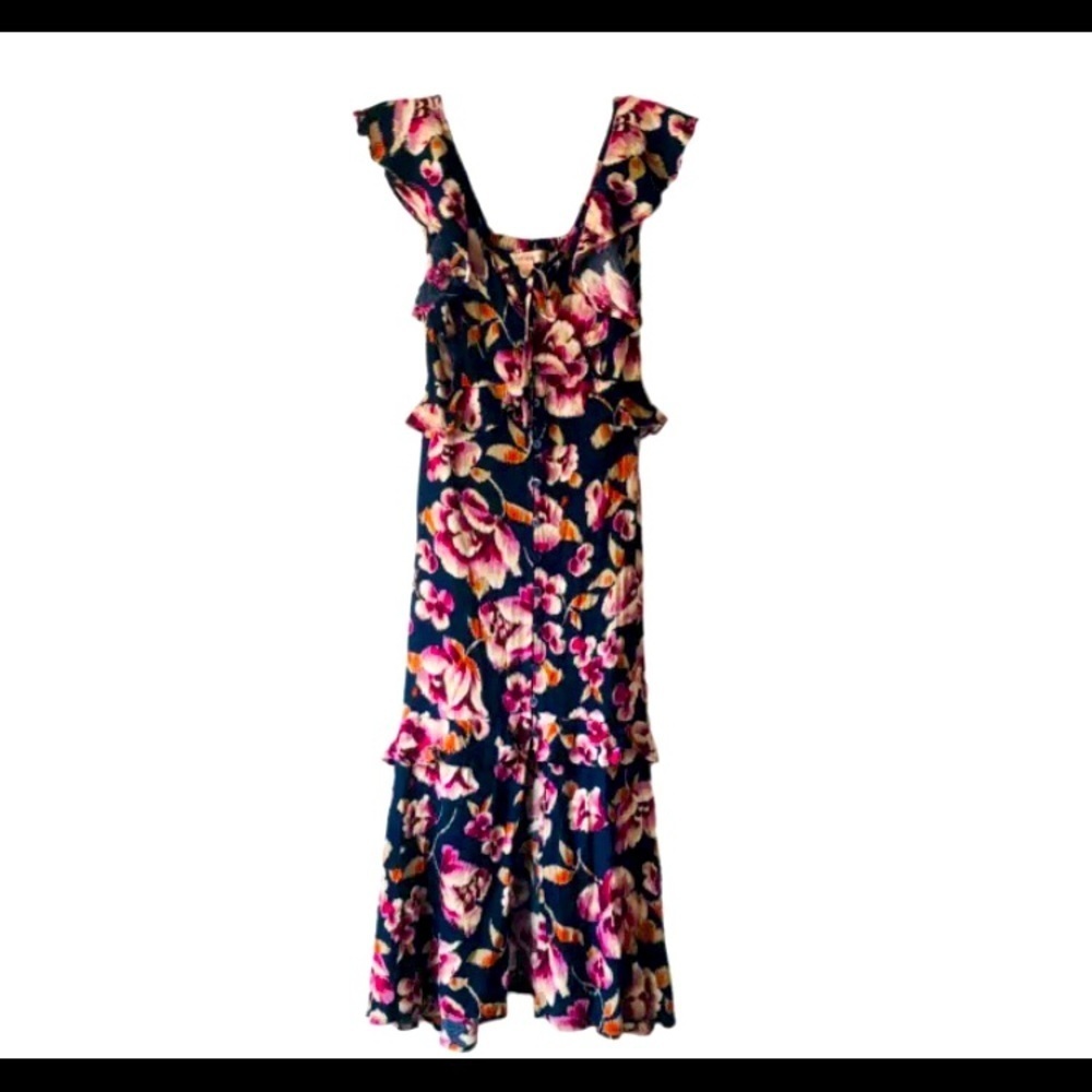 Band of Gypsies Boho Floral Maxi Sleeveless Dress Multicolor Gypsy Hippie Size S
